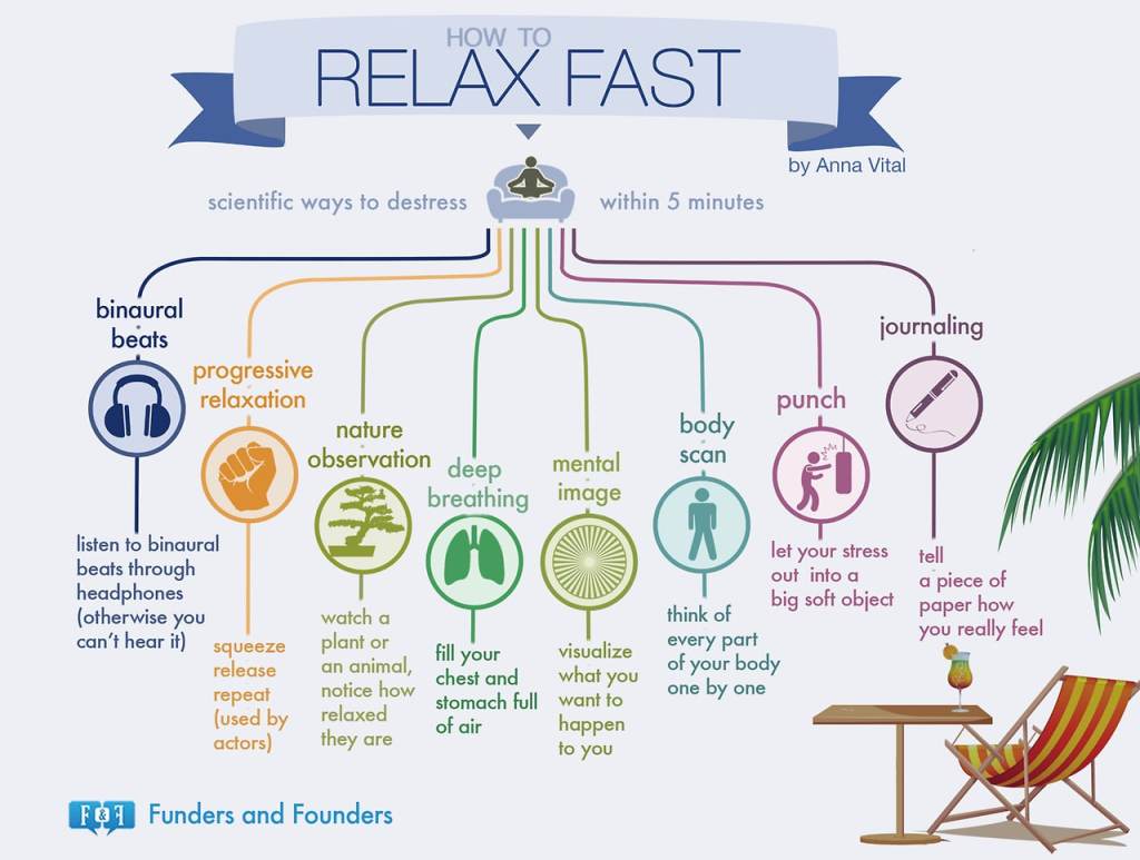 Eight ways to naturally destress and relax.